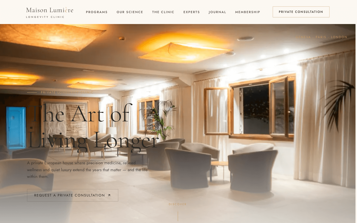 Maison Lumière — Longevity Clinic